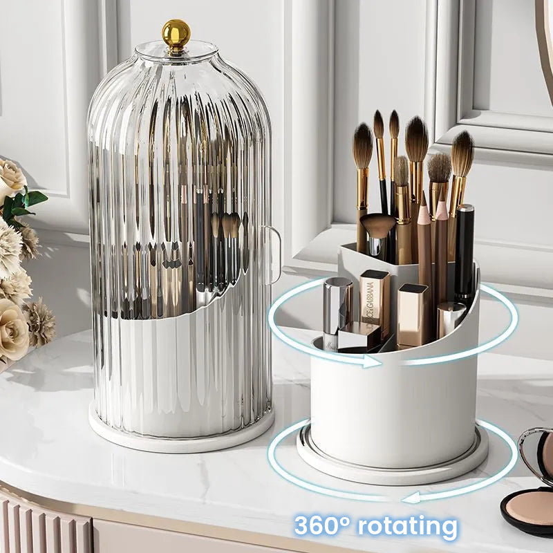 360° Rotating Makeup Brush Organizer Box | zavevo
