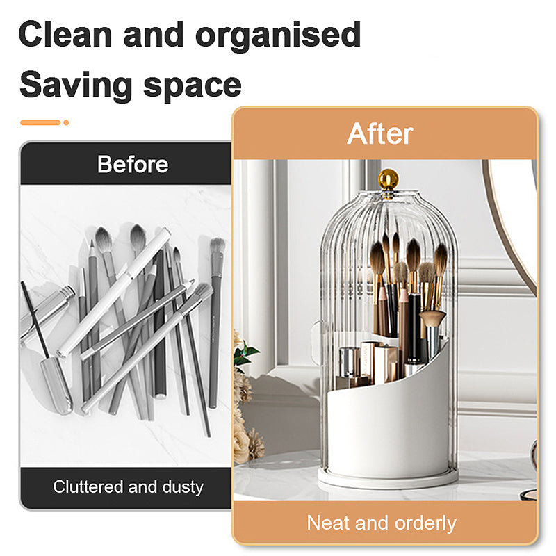 360° Rotating Makeup Brush Organizer Box | zavevo