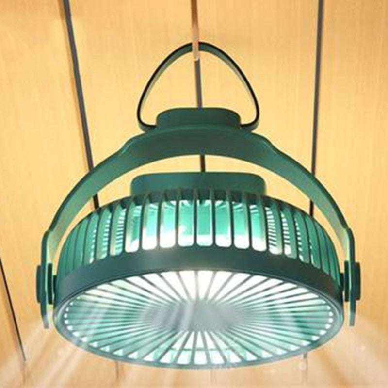 2-in-1 Rechargeable Portable Hanging / Desk Fan, with Night Light, 4 Adjustable Wind Speeds | zavevo