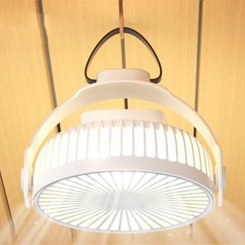 2-in-1 Rechargeable Portable Hanging / Desk Fan, with Night Light, 4 Adjustable Wind Speeds | zavevo