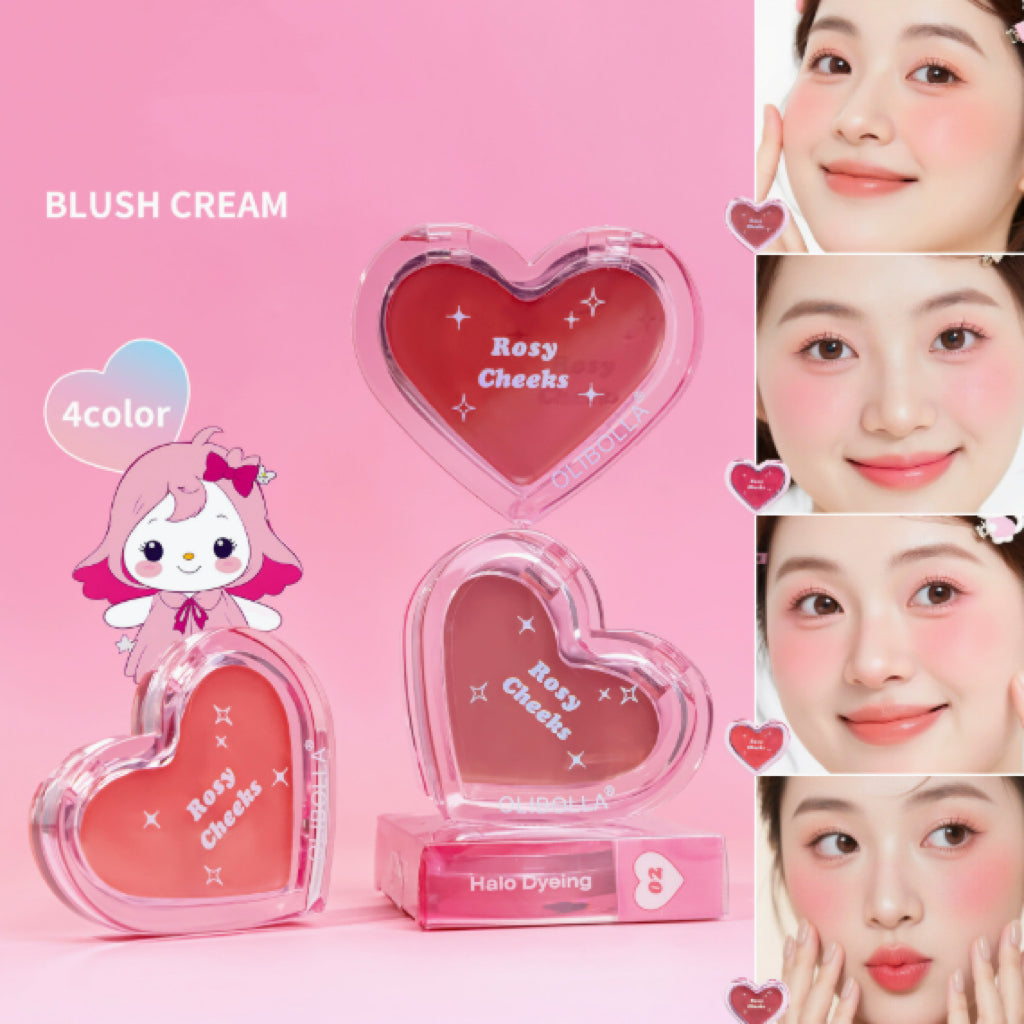 Multi-Use Cheek & Lip Cream Blush with Luminous Highlight, Natural Dewy Finish