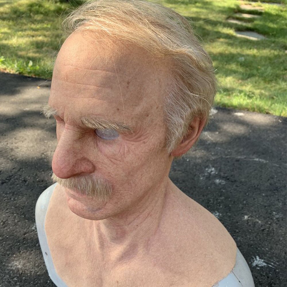 zavevo | Creepy Old Man Mask – Realistic Latex Halloween Mask for Adults