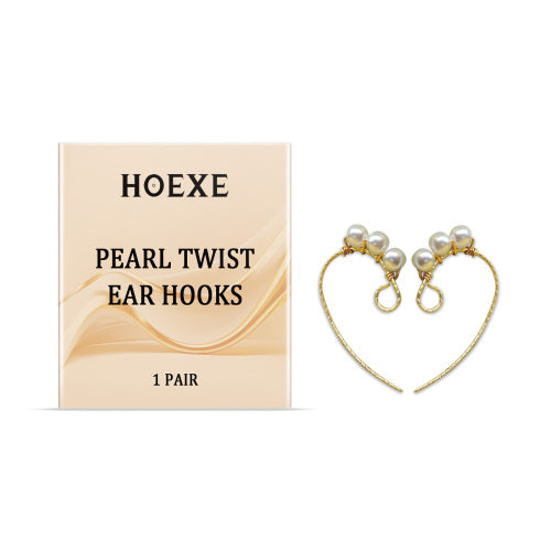 Faux Pearl Twist Ear Hooks