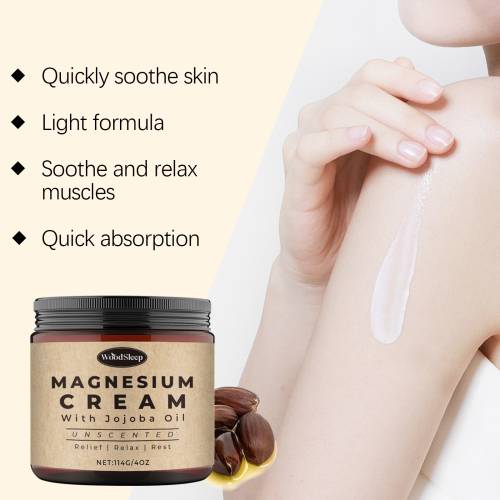 Magnesium Body Cream with Jojoba, Bedtime Moisturizer