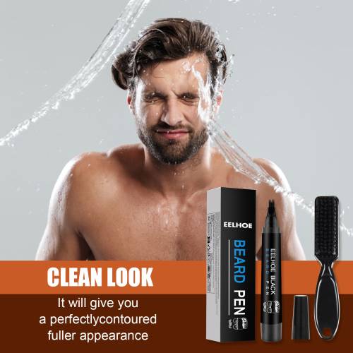 Waterproof Beard Filler Pen Kit, Sweat-Resistant