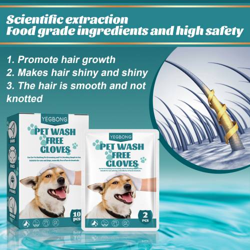 Pet Grooming Wipe Gloves, 10 Pieces