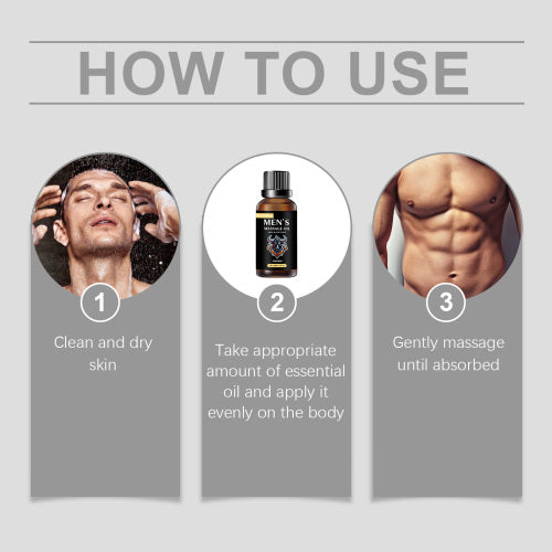 Men's Rose Lavender Massage Oil