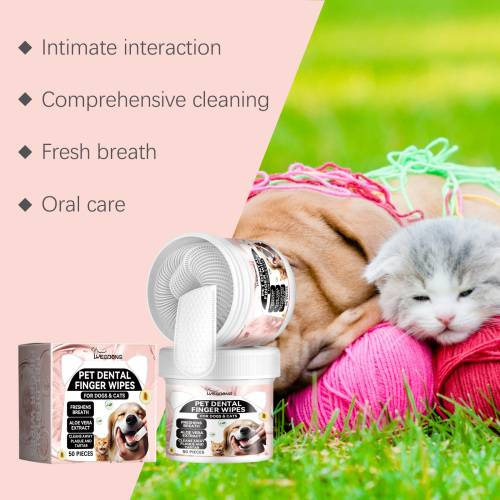 Pet Finger Toothbrush Wipes
