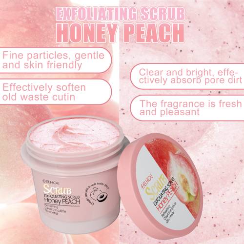 Peach Body Scrub, Gentle Exfoliating