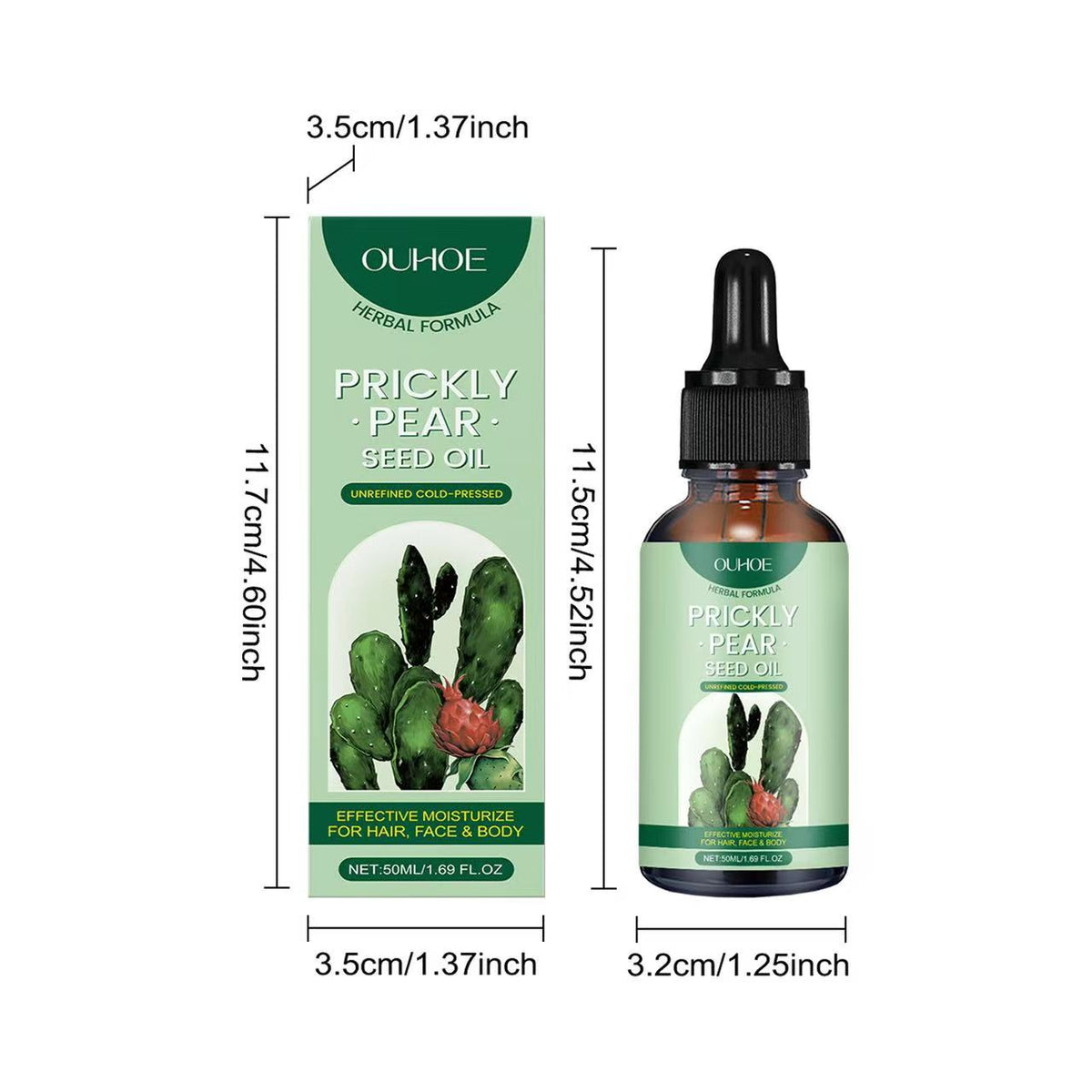 Cactus Oil with Argan & Vitamin E for Hair, Face & Body