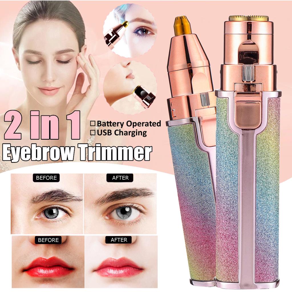 2 in 1 Facial Hair Trimmer with Light zavevo