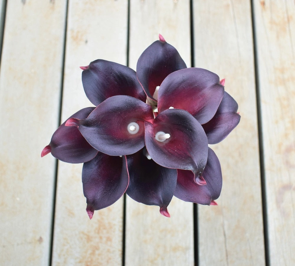 10-Piece Artificial Calla Lily Bouquet with 33 cm Stems