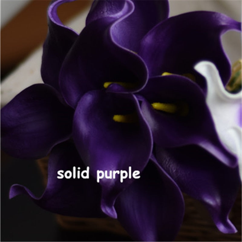 10-Piece Artificial Calla Lily Bouquet with 33 cm Stems