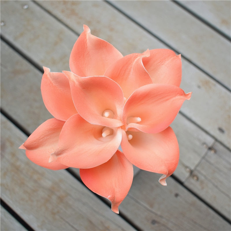 10-Piece Artificial Calla Lily Bouquet with 33 cm Stems