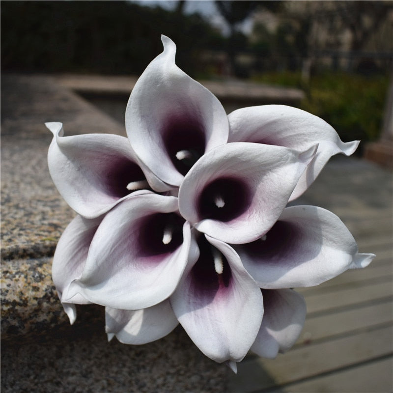 10-Piece Artificial Calla Lily Bouquet with 33 cm Stems