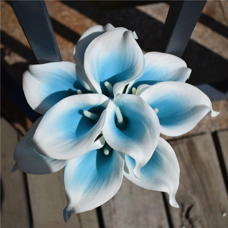 10-Piece Artificial Calla Lily Bouquet with 33 cm Stems