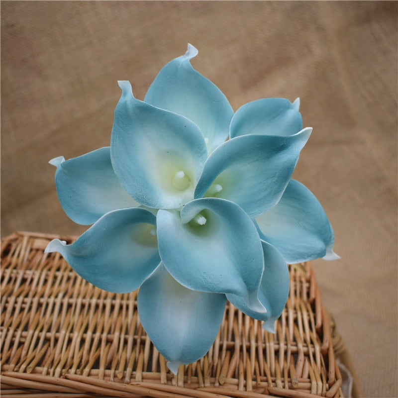 10-Piece Artificial Calla Lily Bouquet with 33 cm Stems