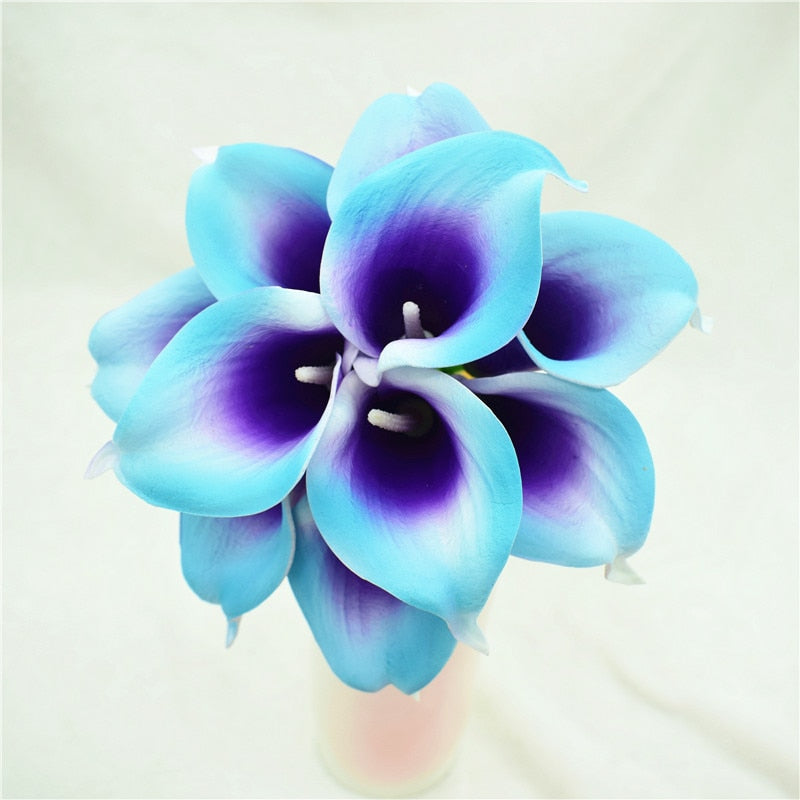 10-Piece Artificial Calla Lily Bouquet with 33 cm Stems