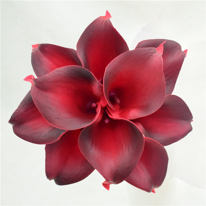 10-Piece Artificial Calla Lily Bouquet with 33 cm Stems