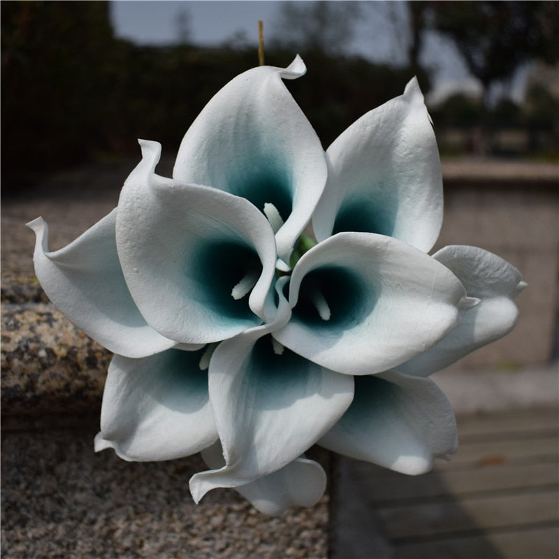 10-Piece Artificial Calla Lily Bouquet with 33 cm Stems