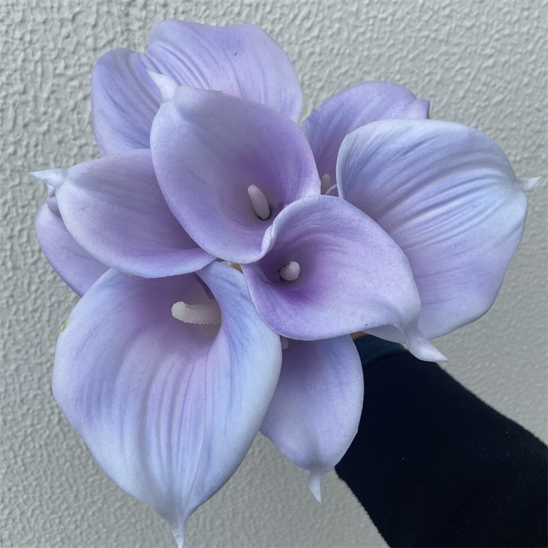 10-Piece Artificial Calla Lily Bouquet with 33 cm Stems