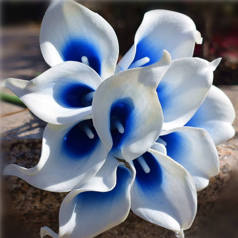 10-Piece Artificial Calla Lily Bouquet with 33 cm Stems