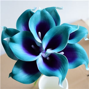 10-Piece Artificial Calla Lily Bouquet with 33 cm Stems
