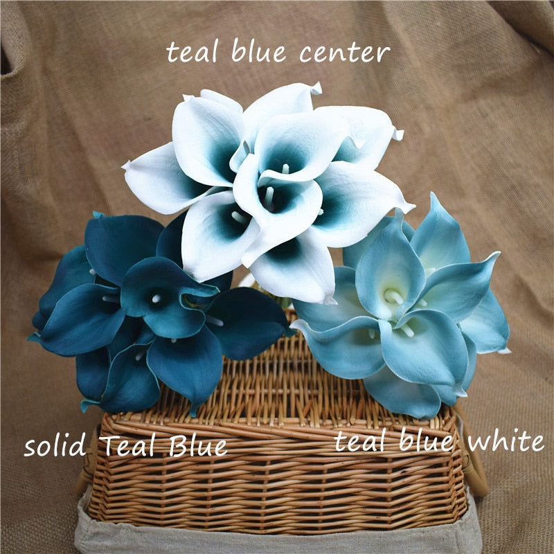 10-Piece Artificial Calla Lily Bouquet with 33 cm Stems