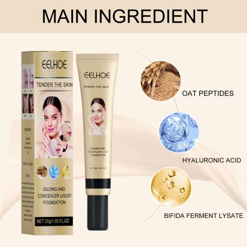 Concealing Liquid Foundation with Oat Peptides