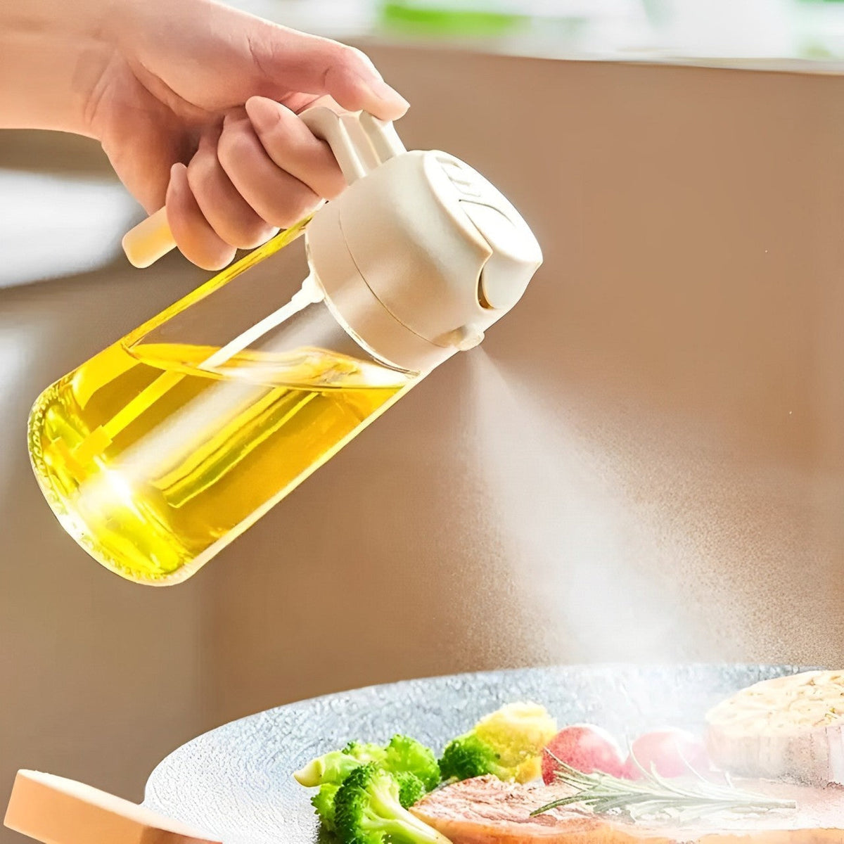2-in-1 Olive Oil Dispenser and Sprayer for Cooking, Salad, Frying and BBQ zavevo