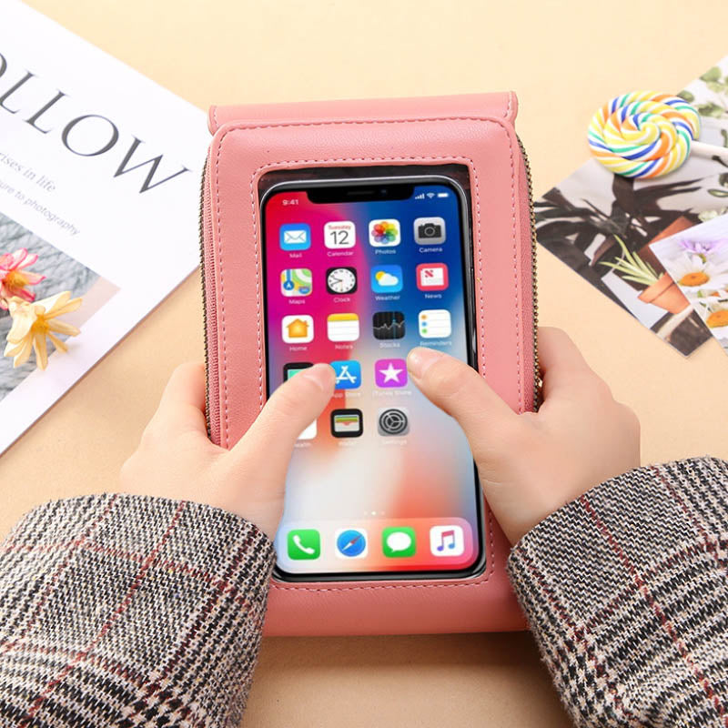 Anti-Theft Leather Bag with Touchscreen | zavevo