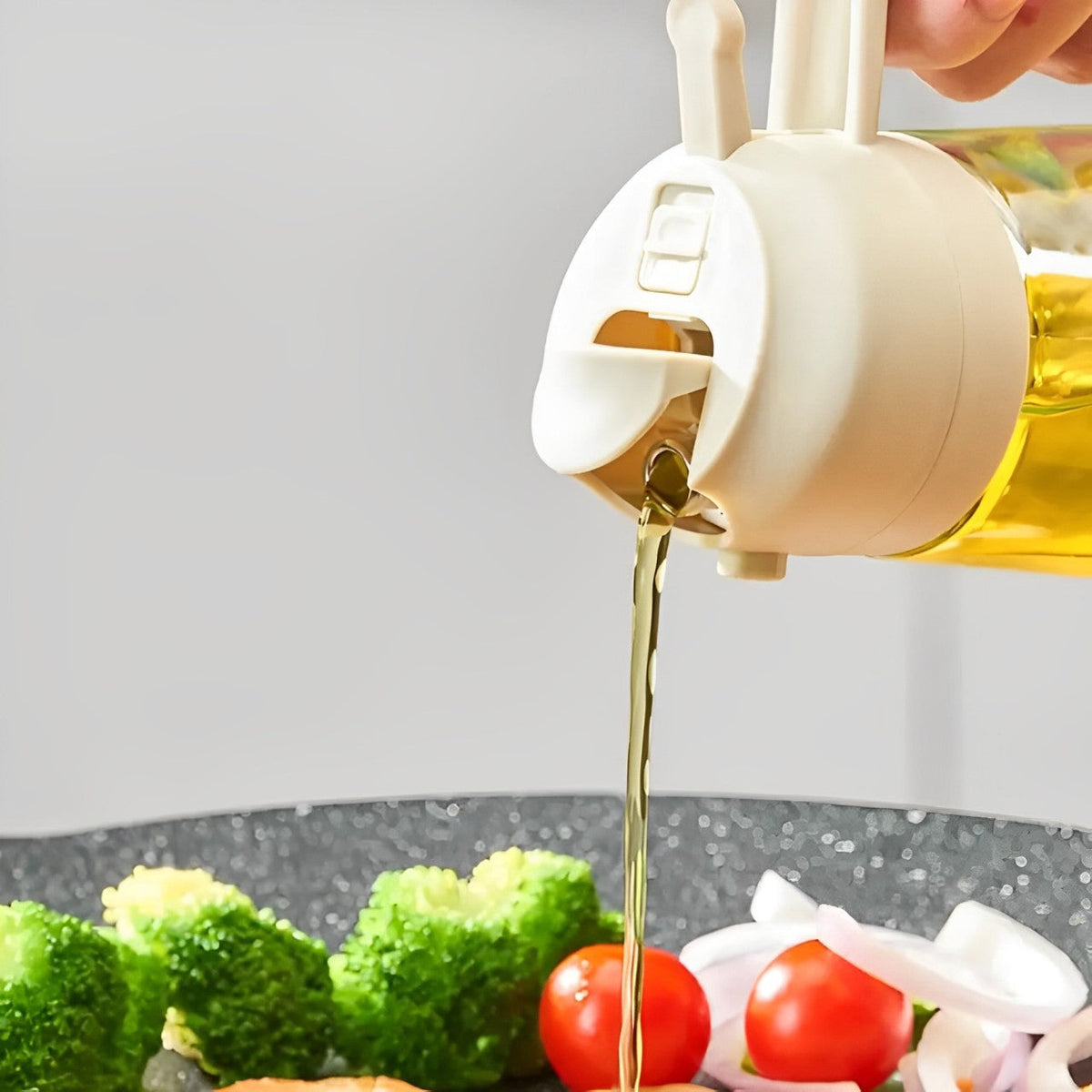 2-in-1 Olive Oil Dispenser and Sprayer for Cooking, Salad, Frying and BBQ zavevo