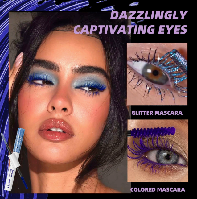 2-in-1 Dual-End Mascara, Colored Shimmer & Matte, Waterproof