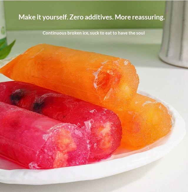 Reusable Freezer Pop Bags, Self-Sealing Food-Grade Ice Pop Molds
