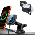 15W Dashboard Wireless Car Charger and AirPods Pro 3 Cyber Tough Case Bundle-Black
