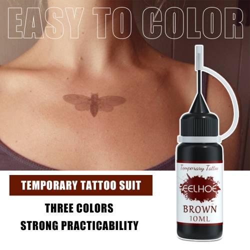 Temporary Jagua-Style Tattoo Kit with Stencils