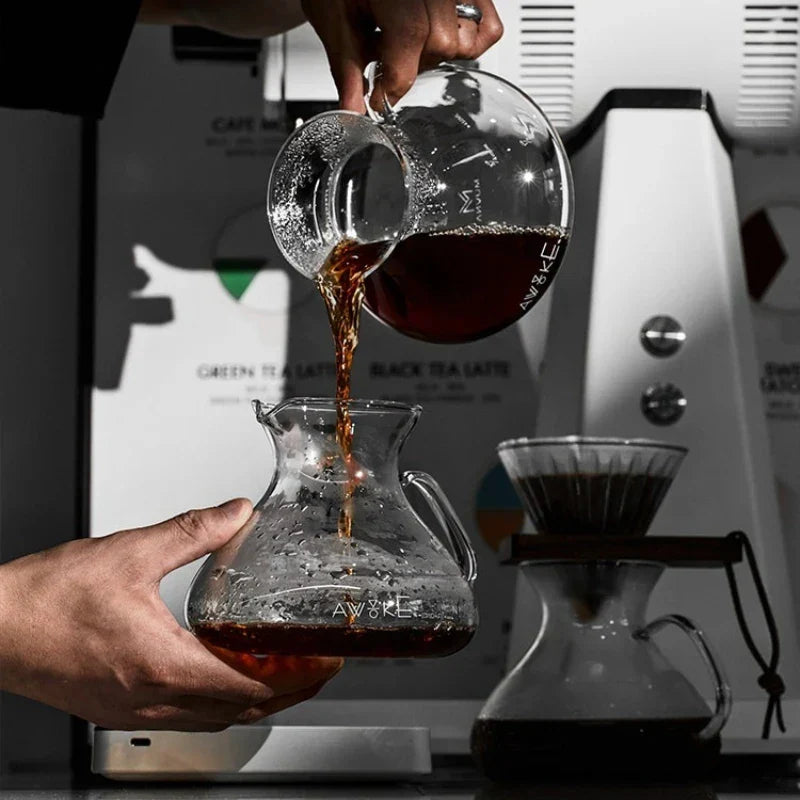 15oz Glass Pour Over Coffee Server Heat-Resistant Drip Brewing Carafe | zavevo