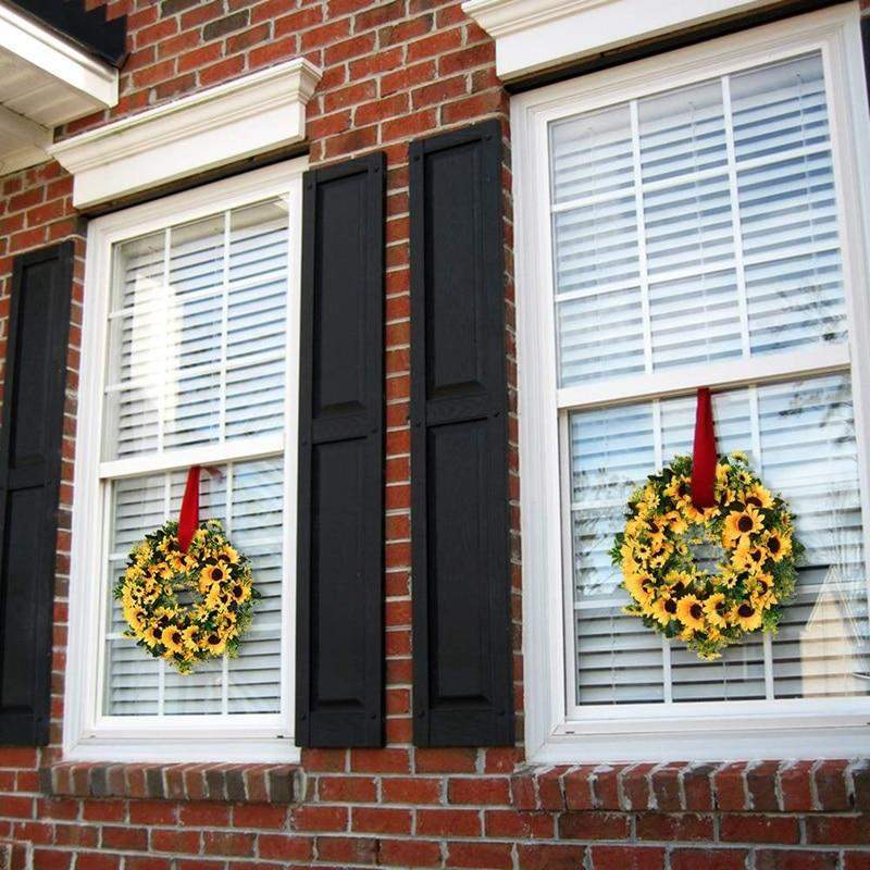 16'' Gold Artificial Sunflower Wreath zavevo