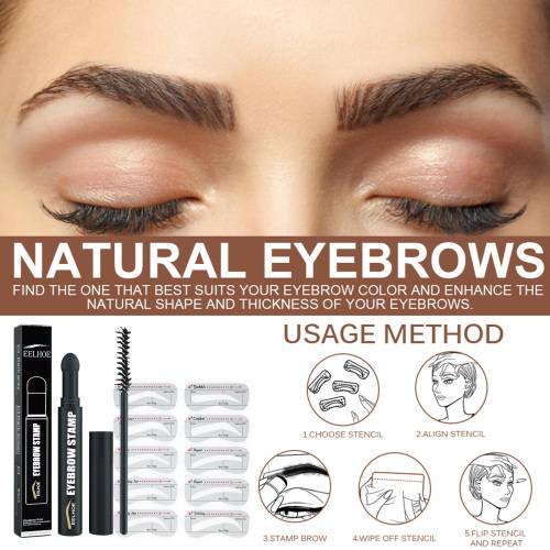 Eyebrow Stamp & Stencil Kit with Brush