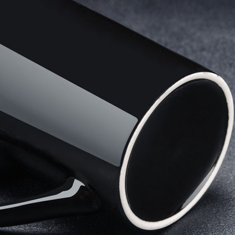12 Constellations Black Ceramic Mug with Lid Spoon | zavevo