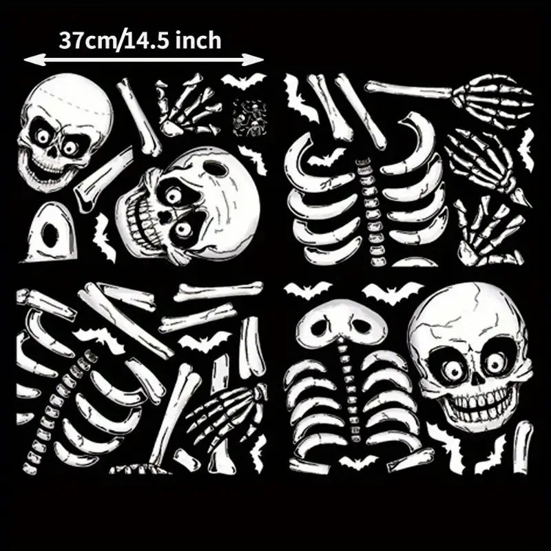 140PCS Halloween Window Clings Decor - Double-Sided Removable Stickers For Indoor Halloween Party Decorations zavevo
