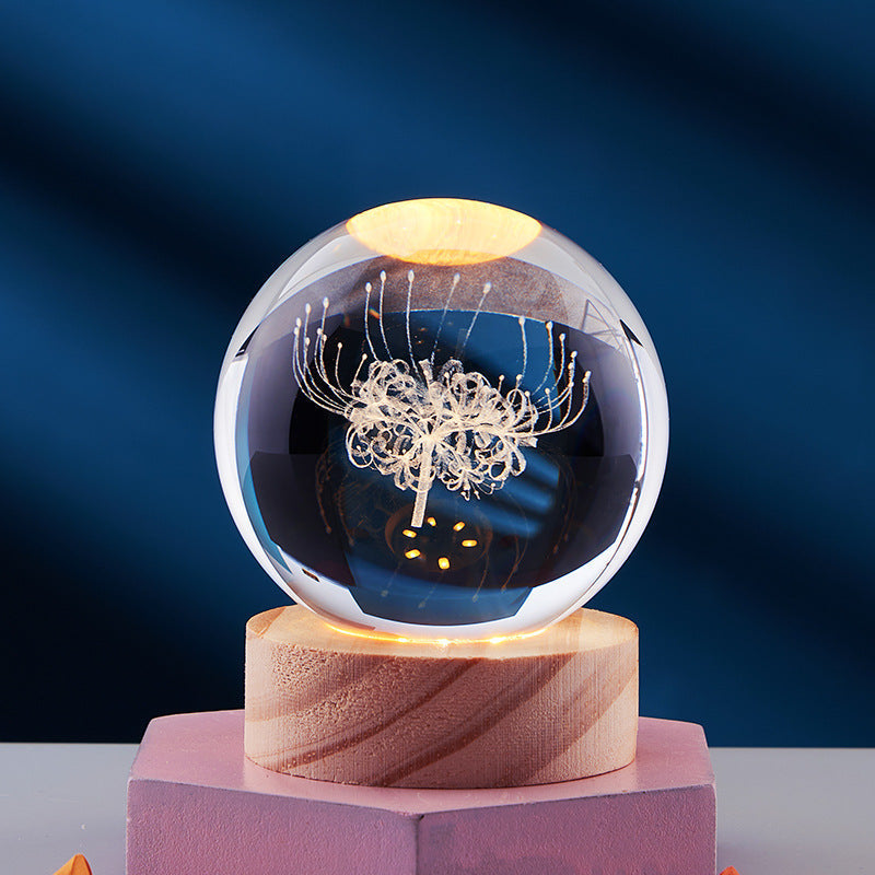 3D Crystal Ball Night Lamp zavevo