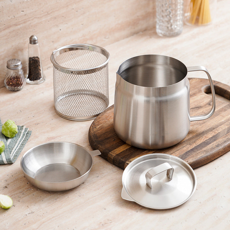 2-in-1 Stainless Steel Multifunctional Oil Strainer Pot | zavevo