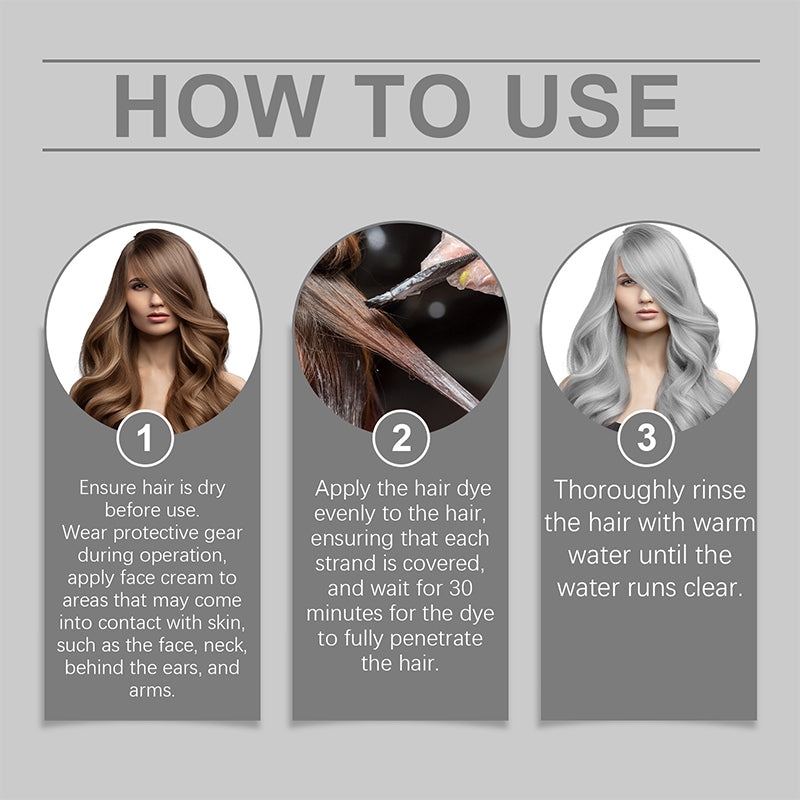 zavevo | 2-in-1 Natural Essence Extract Silver Hair Dye