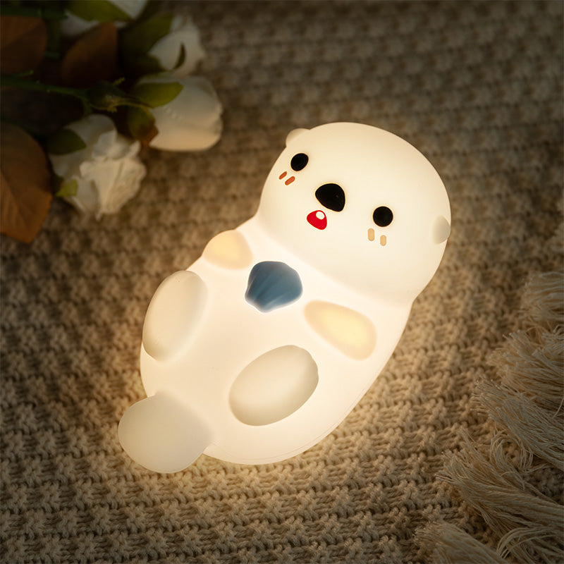 zavevo® Otter Squishy Silicon LED Night Light Limited - Tap Lamp, Best Gift for Kids and Girls