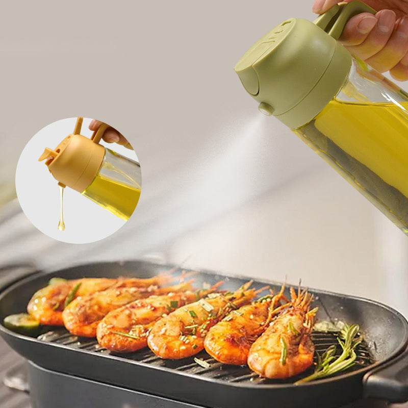 2-in-1 Glass Oil Sprayer and Dispenser | zavevo