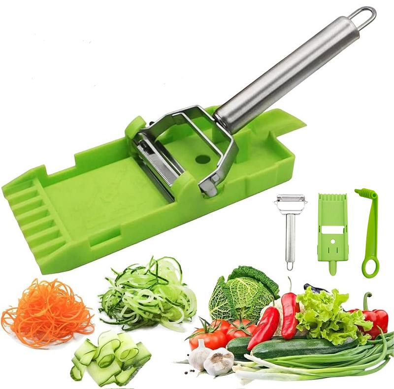 2-in-1 Vegetable Shredder & Slicer, Multi Double Knife Peeler | zavevo