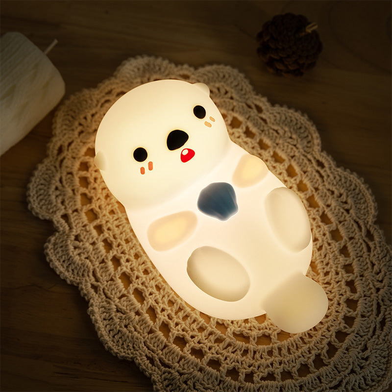 zavevo® Otter Squishy Silicon LED Night Light Limited - Tap Lamp, Best Gift for Kids and Girls