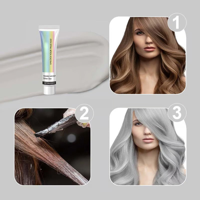 zavevo | 2-in-1 Natural Essence Extract Silver Hair Dye