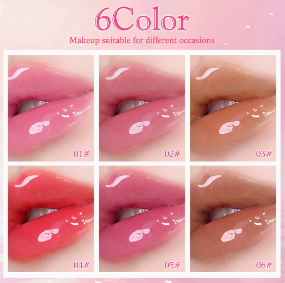 Peptide Lip Glaze Serum, Hydrating Non-Sticky High-Shine Tinted Lip Gloss